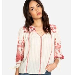 Nwt Johnny Was embroidered blouse size Small